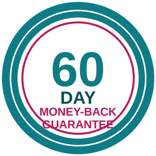 60-day money-back guarantee seal